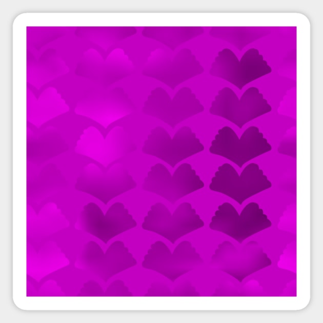 Jewel Ginkgo Single Hue Array Magenta 5748 Sticker by ArtticArlo